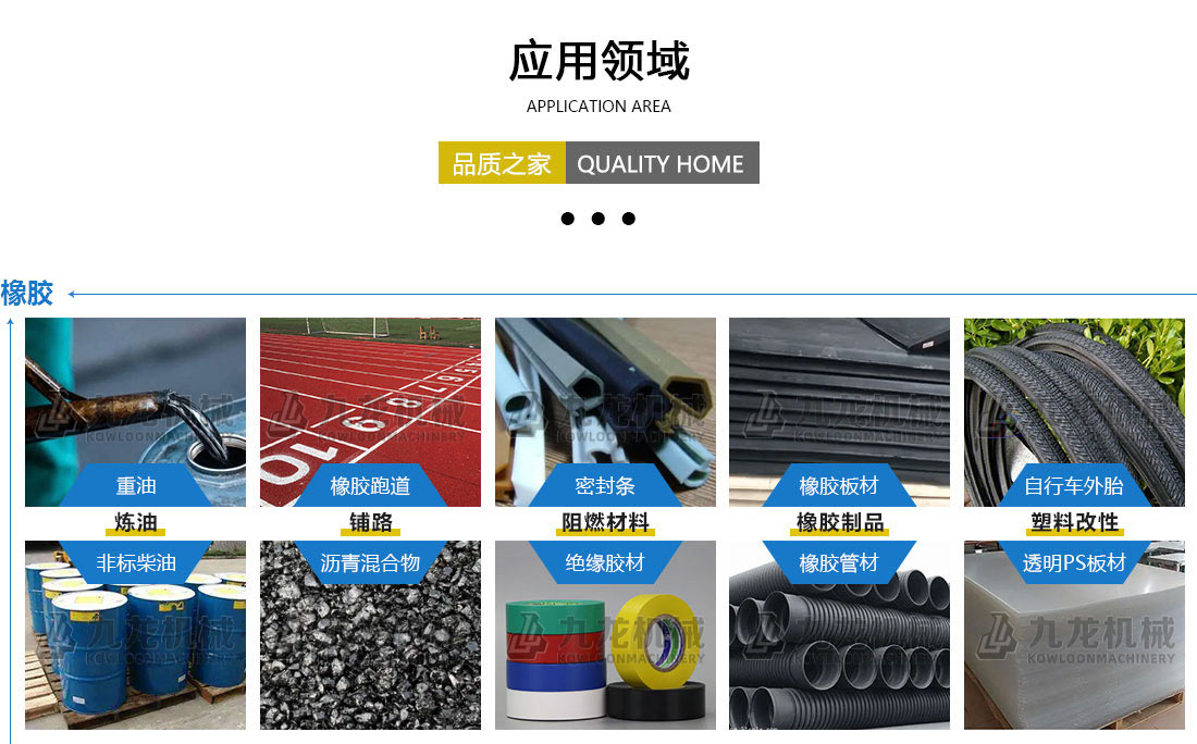 廢舊輪胎處理設備應用領(lǐng)域